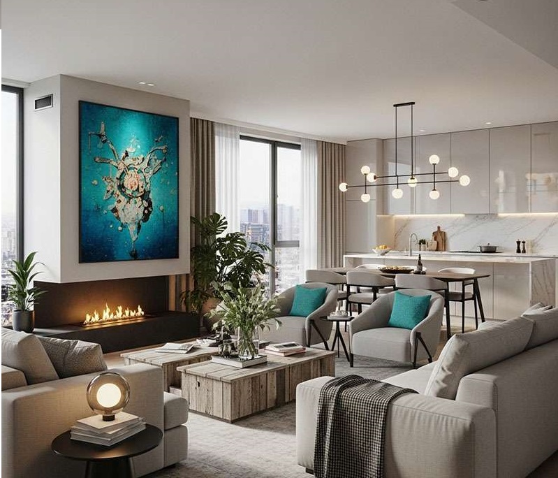Thiết kế nội thất chung cư 70m2 Gelexia Riverside | Quietlux