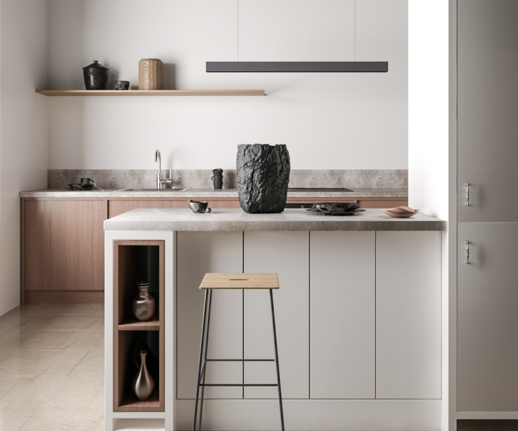 Tủ bếp - Bàn đảo thông minh QuietLux 2026
