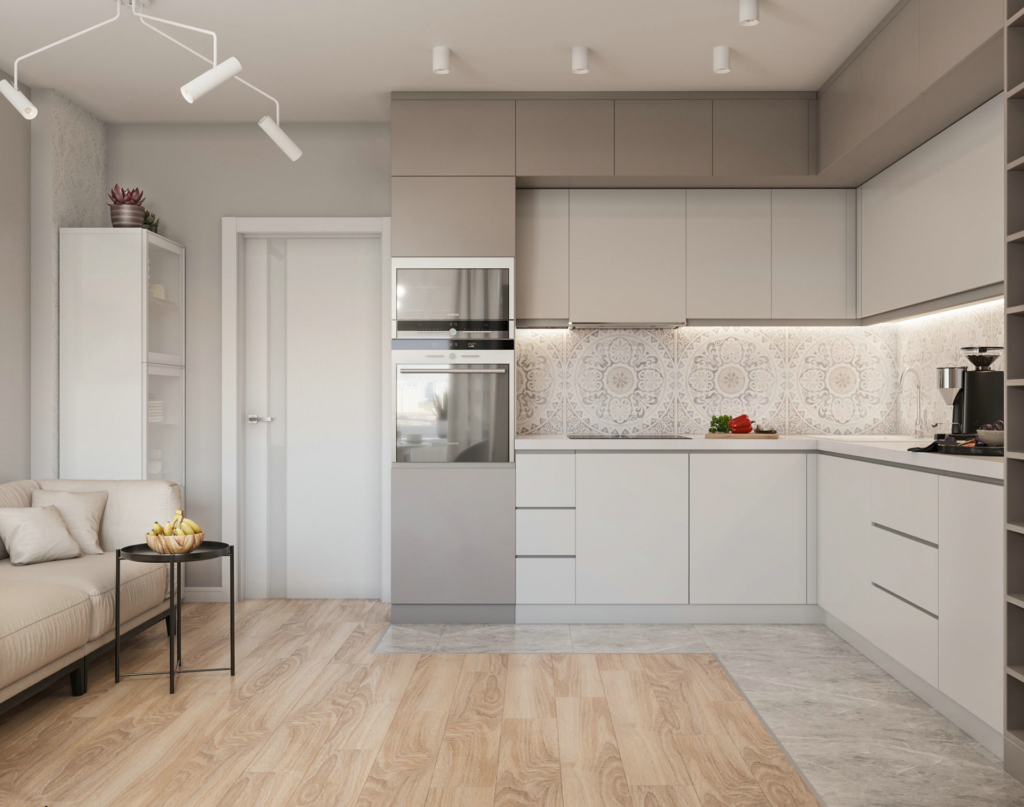 Tủ bếp - Trắng hợp mệnh Kim QuietLux 2026