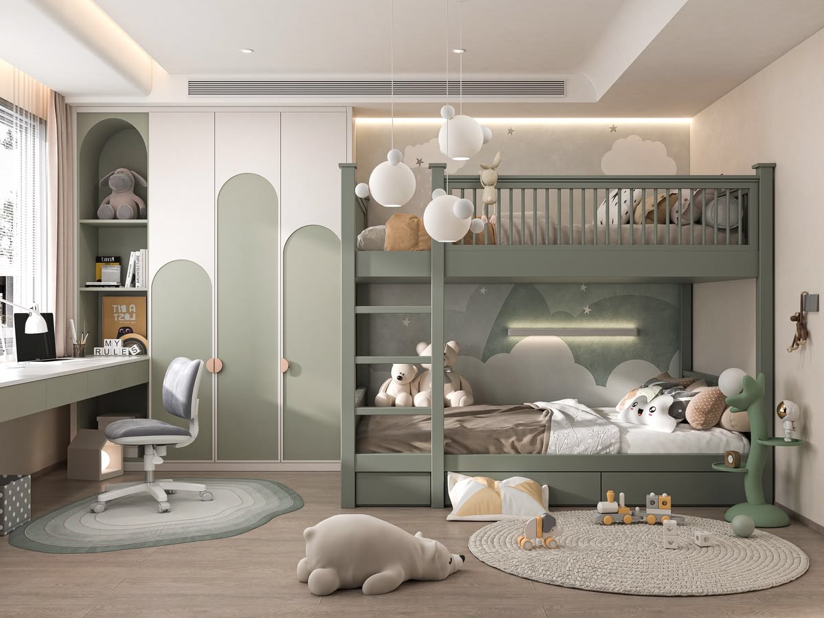 Giường tầng trẻ em Mẫu 05 - Giường tầng trẻ em cao cấp QuietLux