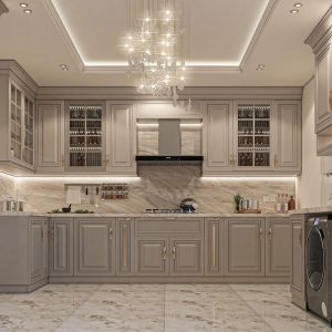 Tủ bếp tân cổ điển Mẫu 01