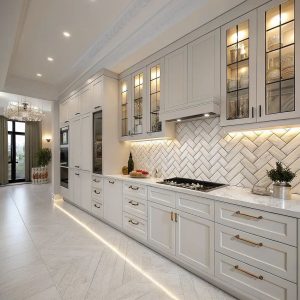 Tủ bếp tân cổ điển Mẫu 03