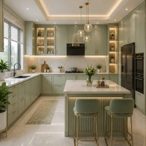 Tủ bếp tân cổ điển Mẫu 06