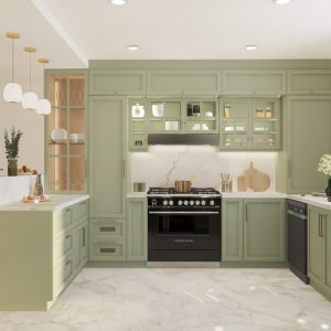 Tủ bếp tân cổ điển Mẫu 08