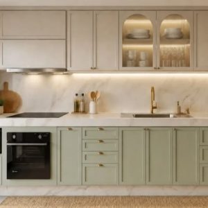 Tủ bếp tân cổ điển Mẫu 11